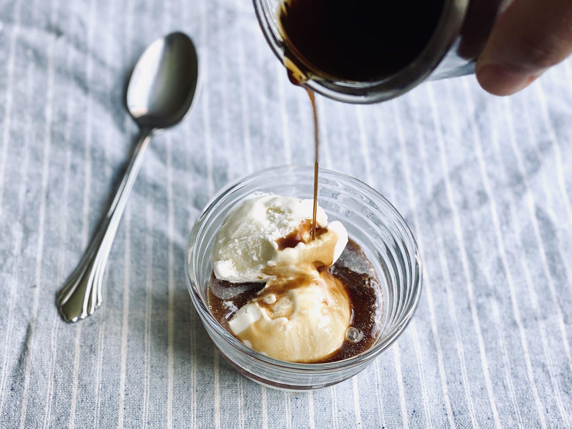Espresso over gelato is the perfect ending for a warm-weather meal